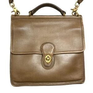 Coach vintage taupe leather Willis bag 9927 rare